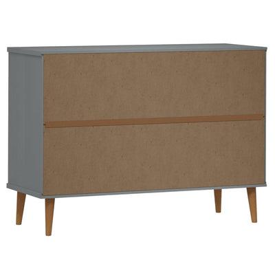 Kaappi MOLDE harmaa 113x40x80 cm täysi mänty