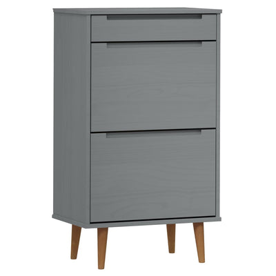 Kenkäkaappi MOLDE harmaa 59,5x35x103 cm täysi mänty