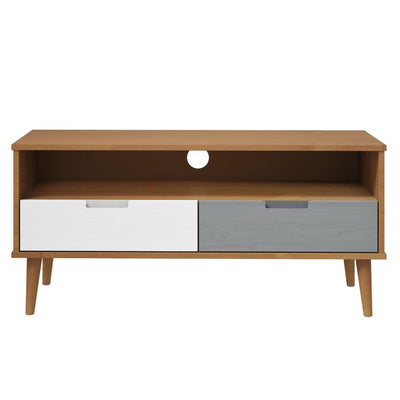 TV-taso MOLDE ruskea 106x40x49 cm täysi mänty