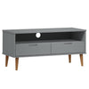 TV-taso MOLDE harmaa 106x40x49 cm täysi mänty
