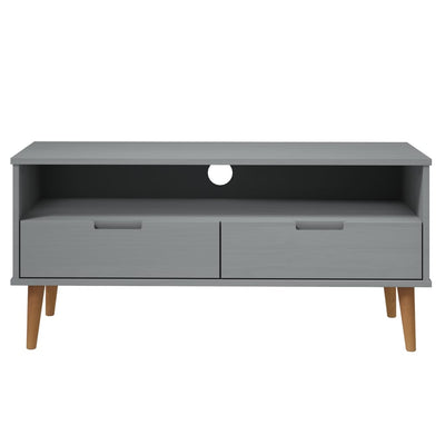 TV-taso MOLDE harmaa 106x40x49 cm täysi mänty