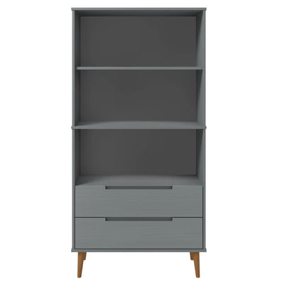 Kirjahylly MOLDE harmaa 85x35x170,5 cm täysi mänty