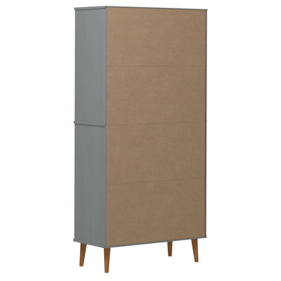 Kirjahylly MOLDE harmaa 85x35x170,5 cm täysi mänty