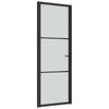 Musta mattalasi ja alumiini sisäovi Cornila 76x201,5cm