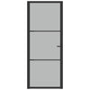 Musta mattalasi ja alumiini sisäovi Cornila 83x201,5cm