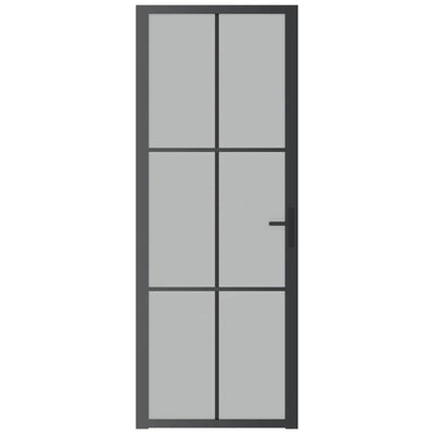 Musta sisäovi Cornila 76x201,5cm (mattalasi ja alumiini)