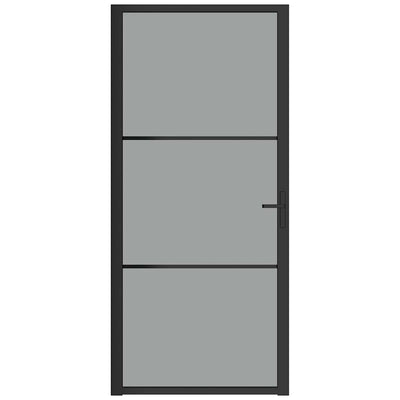 Musta sisäovi Cornila 93x201,5cm (esg-lasi ja alumiini)