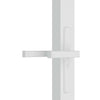 Sisäovi 76x201,5 cm valkoinen ESG-lasi ja alumiini