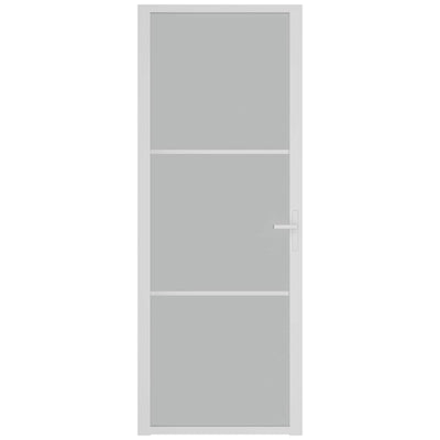 Valkoinen mattalasi ja alumiini sisäovi Cornila 76x201,5cm