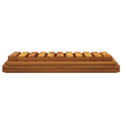 3-tasoinen Taitettava hylly ruskea 70x31x63 cm täysi akasiapuu