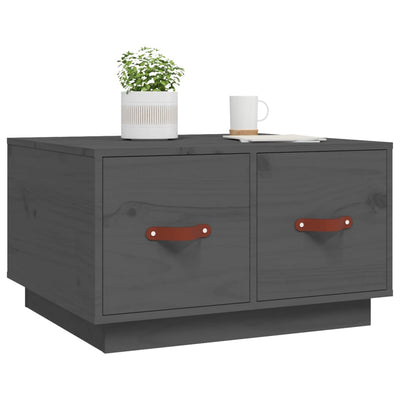 Sohvapöytä harmaa 60x53x35 cm täysi mänty