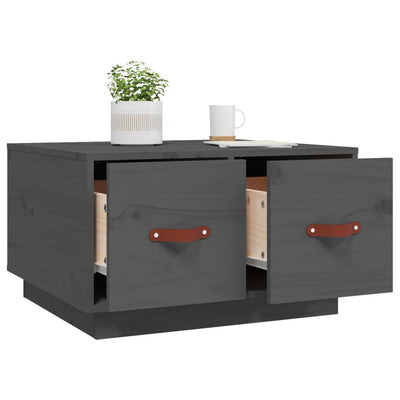 Sohvapöytä harmaa 60x53x35 cm täysi mänty