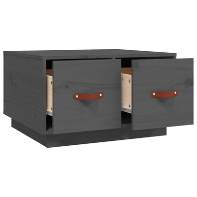 Sohvapöytä harmaa 60x53x35 cm täysi mänty