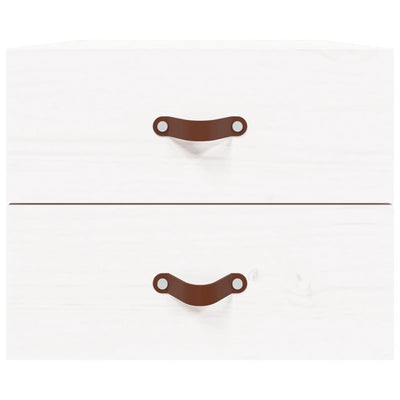 Valkoinen seinäkiinnitettävä yöpöytä Klaudya 50x36x40cm