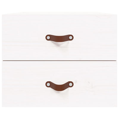 Valkoinen seinäkiinnitettävät yöpöydät Klaudya 50x36x40cm (2 kpl)