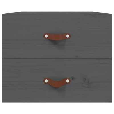 Harmaa seinäkiinnitettävä yöpöytä Klaudya 50x36x40cm