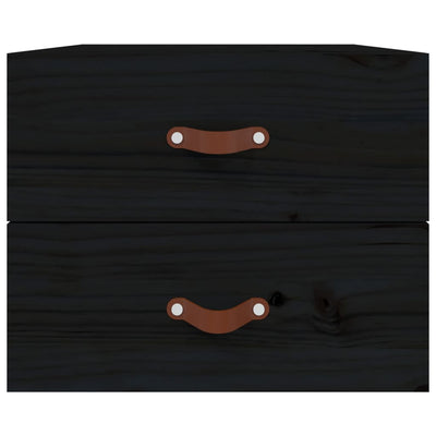 Musta seinäkiinnitettävä yöpöytä Klaudya 50x36x40cm