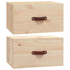 Seinäkiinnitettävät yöpöydät 2 kpl 40x29,5x22 cm