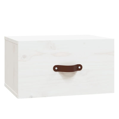 Seinäkiinnitettävät yöpöydät 2 kpl valkoinen 40x29,5x22 cm