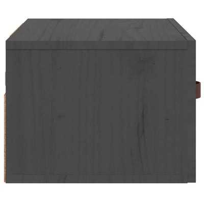 Seinäkiinnitettävät yöpöydät 2 kpl harmaa 40x29,5x22 cm
