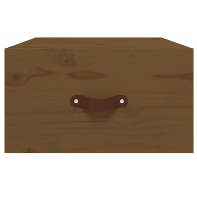 Hunajanruskea seinäkiinnitettävät yöpöydät Cioinigel 40x29,5x22cm