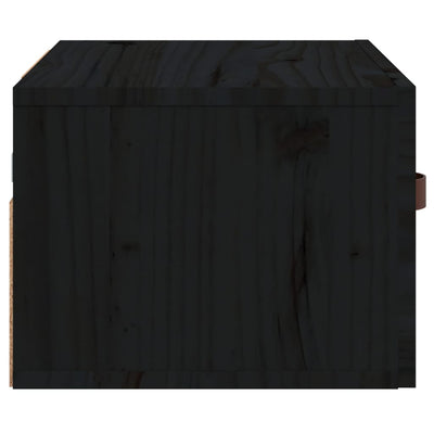 Seinäkiinnitettävät yöpöydät 2 kpl musta 40x29,5x22 cm