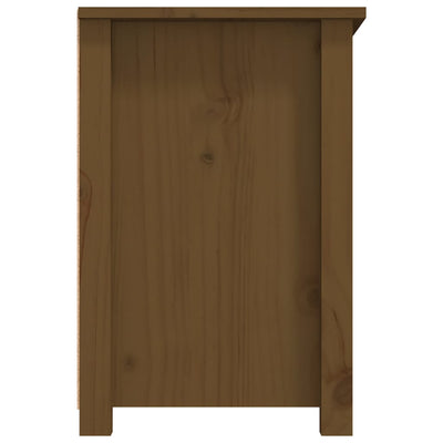 TV-taso hunajanruskea 79x35x52 cm täysi mänty