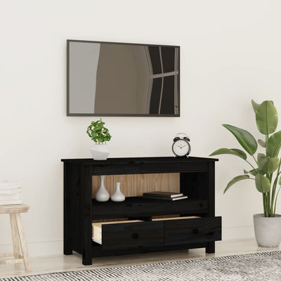 TV-taso musta 79x35x52 cm täysi mänty