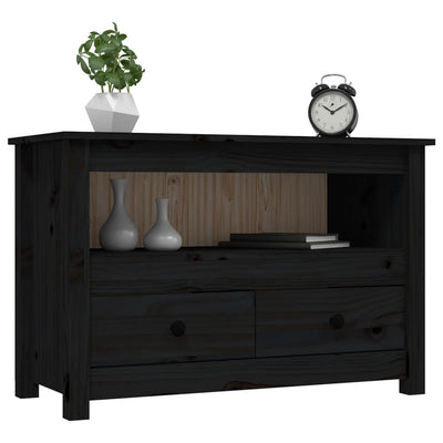 TV-taso musta 79x35x52 cm täysi mänty