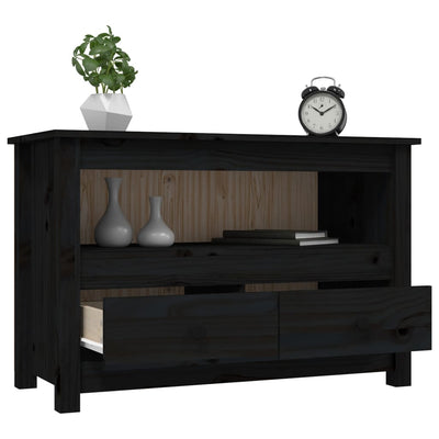 TV-taso musta 79x35x52 cm täysi mänty