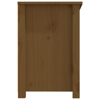 TV-taso hunajanruskea 114x35x52 cm täysi mänty