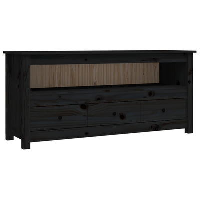 TV-taso musta 114x35x52 cm täysi mänty