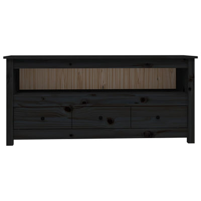TV-taso musta 114x35x52 cm täysi mänty
