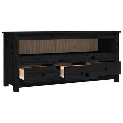 TV-taso musta 114x35x52 cm täysi mänty