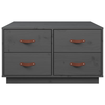 Sohvapöytä harmaa 80x80x45 cm täysi mänty