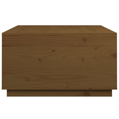 Sohvapöytä hunajanruskea 80x80x45 cm täysi mänty