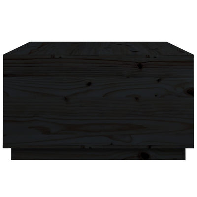 Sohvapöytä musta 80x80x45 cm täysi mänty