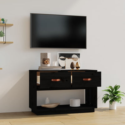 TV-taso musta 90x40x60 cm täysi mänty