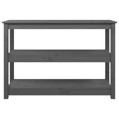 Konsolipöytä harmaa 110x40x74 cm täysi mänty