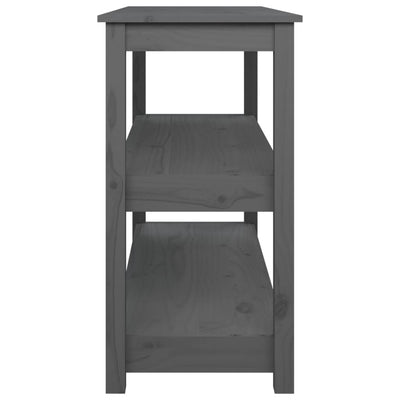 Konsolipöytä harmaa 110x40x74 cm täysi mänty