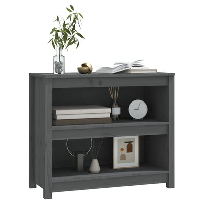 Kirjahylly harmaa 80x35x68 cm täysi mänty
