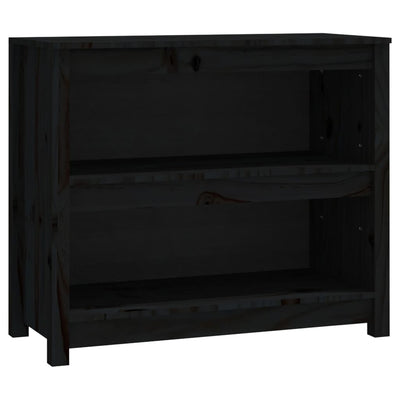 Kirjahylly musta 80x35x68 cm täysi mänty