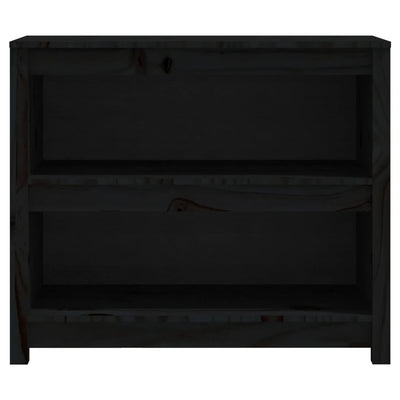 Kirjahylly musta 80x35x68 cm täysi mänty