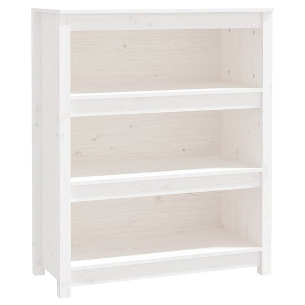 Kirjahylly valkoinen 80x35x97 cm täysi mänty