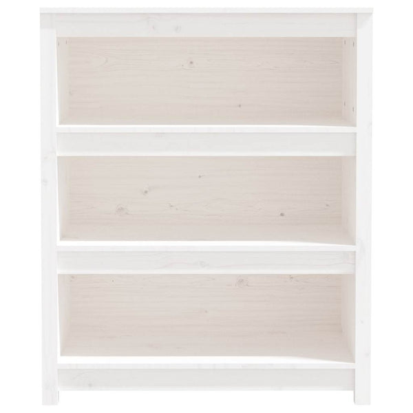 Kirjahylly valkoinen 80x35x97 cm täysi mänty