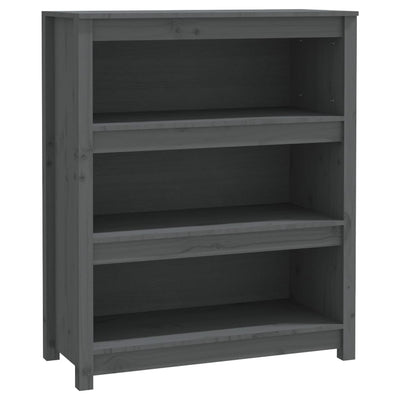 Kirjahylly harmaa 80x35x97 cm täysi mänty