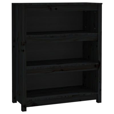 Kirjahylly musta 80x35x97 cm täysi mänty