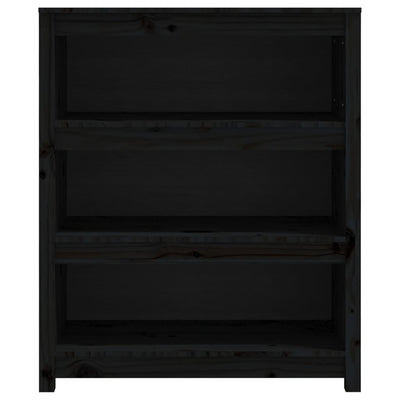 Kirjahylly musta 80x35x97 cm täysi mänty
