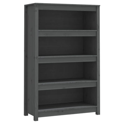 Kirjahylly harmaa 80x35x126 cm täysi mänty
