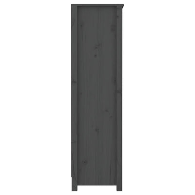 Kirjahylly harmaa 80x35x126 cm täysi mänty